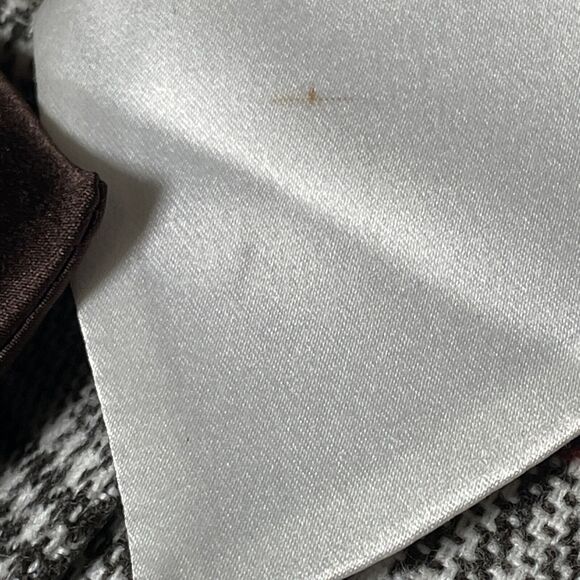 Vintage 80s  Plaid Dress Double Breasted Big Bow Contrast Collar C-38.5" Midi - Picture 11 of 16